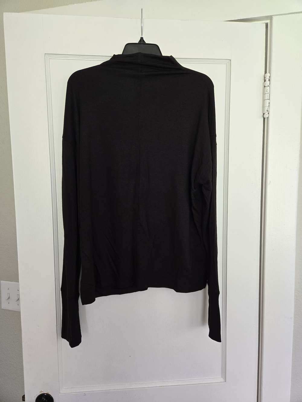 Cynthia Rowley Black Long-Sleeve Mock Neck Top